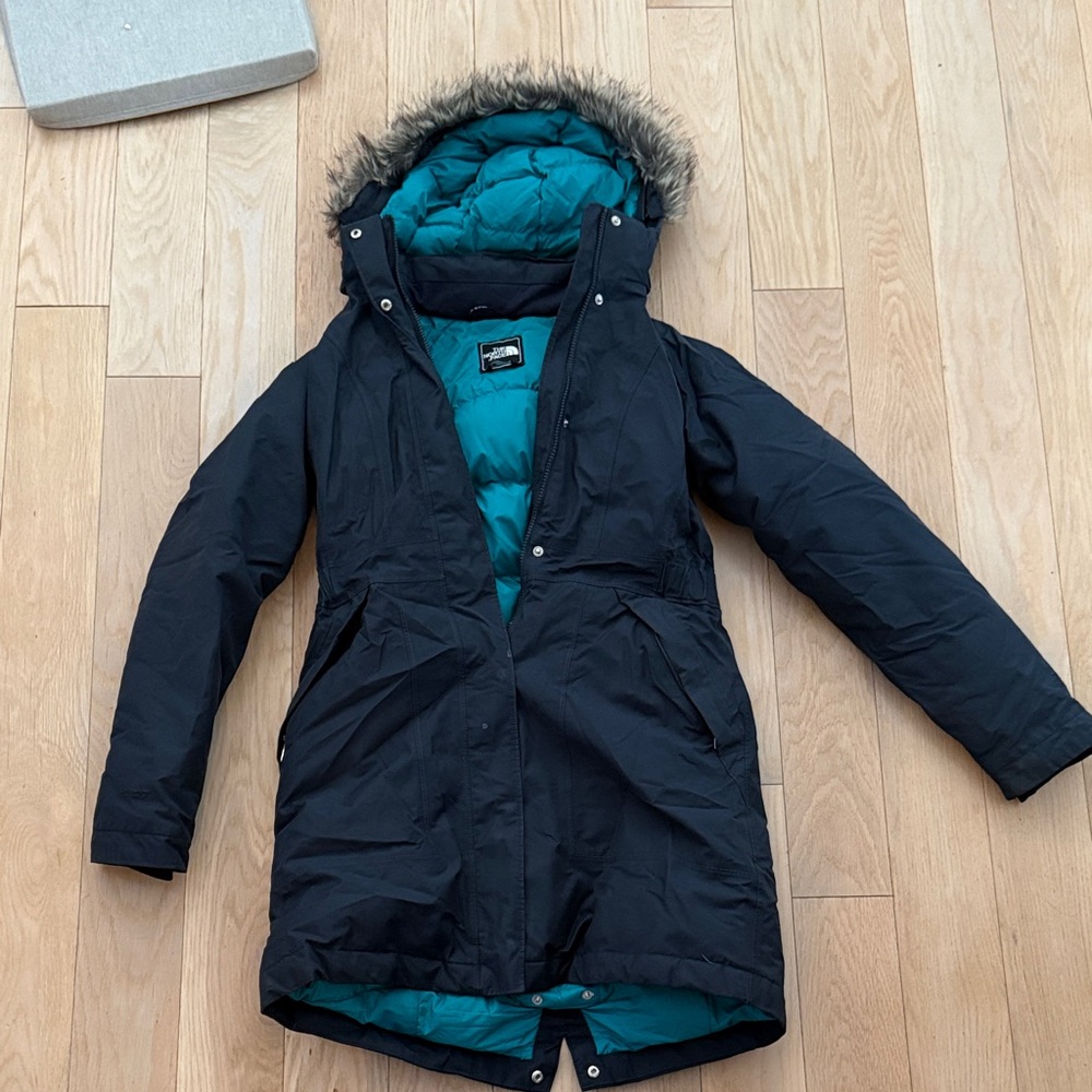 The North Face Teal and Black Jacket
